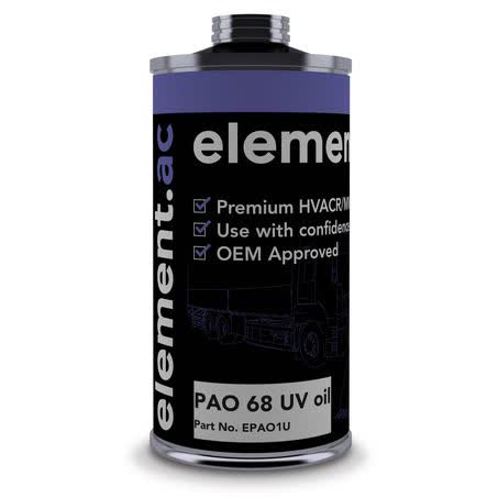 Element PAO 68 Synthetic Lubricant Oil with UV Dye 1L EPAO1U