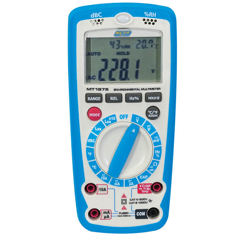 Major Tech 6-in-1 Digital Multimeter with Environmental Measurement MT1875