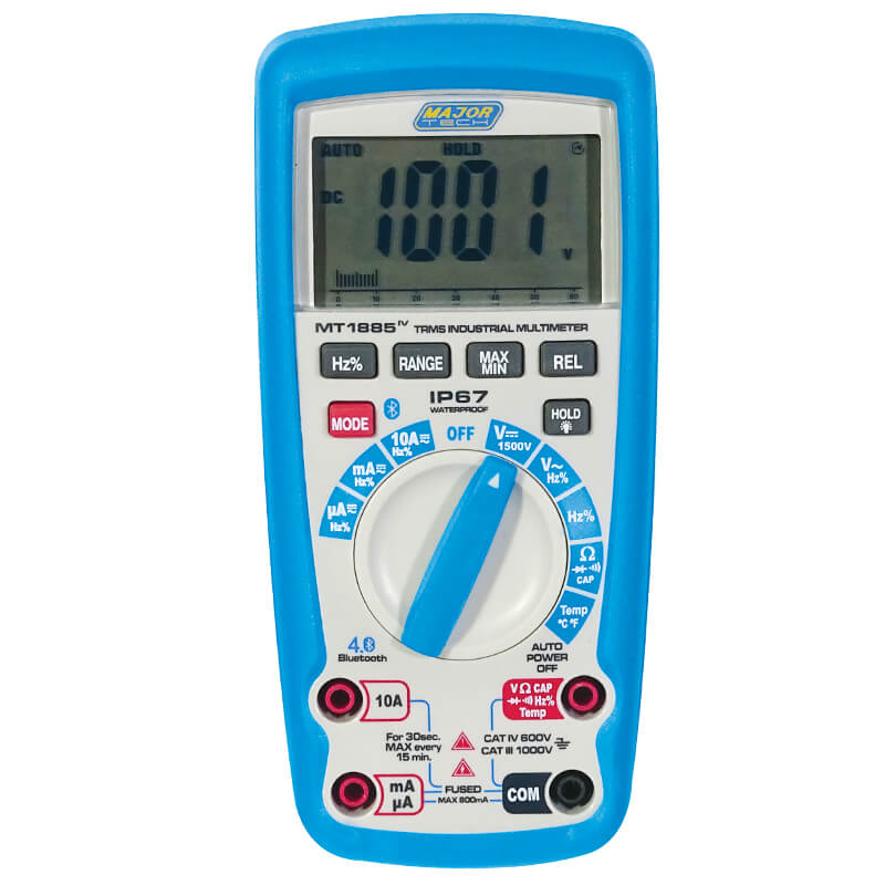 Major Tech TRMS Industrial Multimeter with Bluetooth MT1885