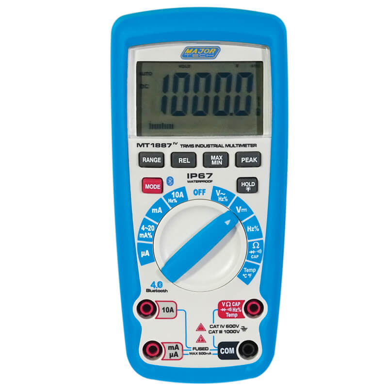 Major Tech TRMS Industrial Multimeter with Bluetooth MT1887