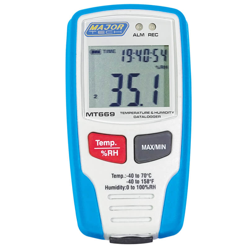 Major Tech Temperature and Humidity Data Logger MT669