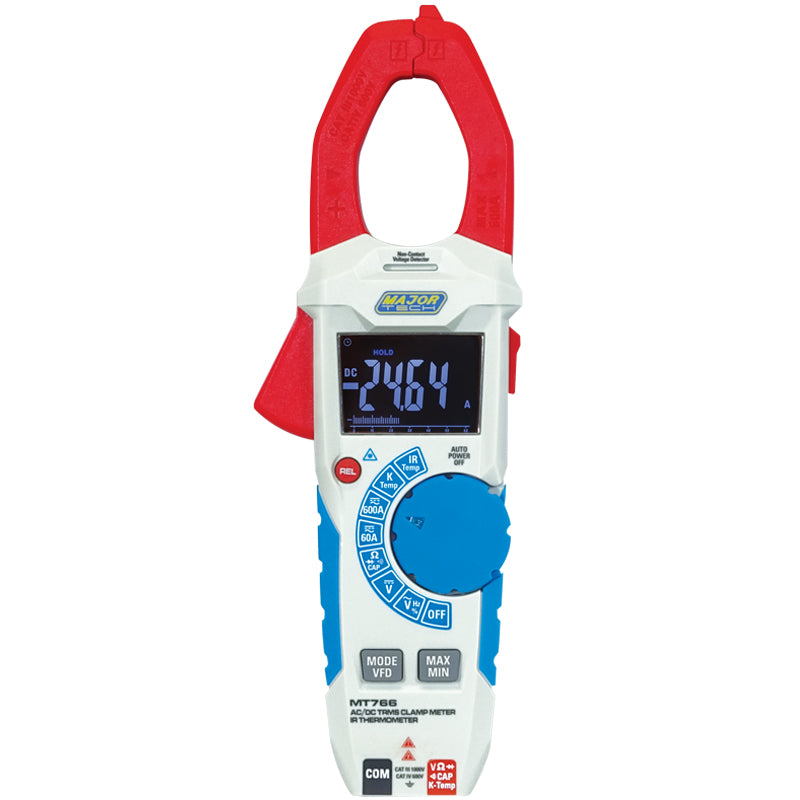 Major Tech True RMS AC/DC IR Thermometer Clamp Meter MT766