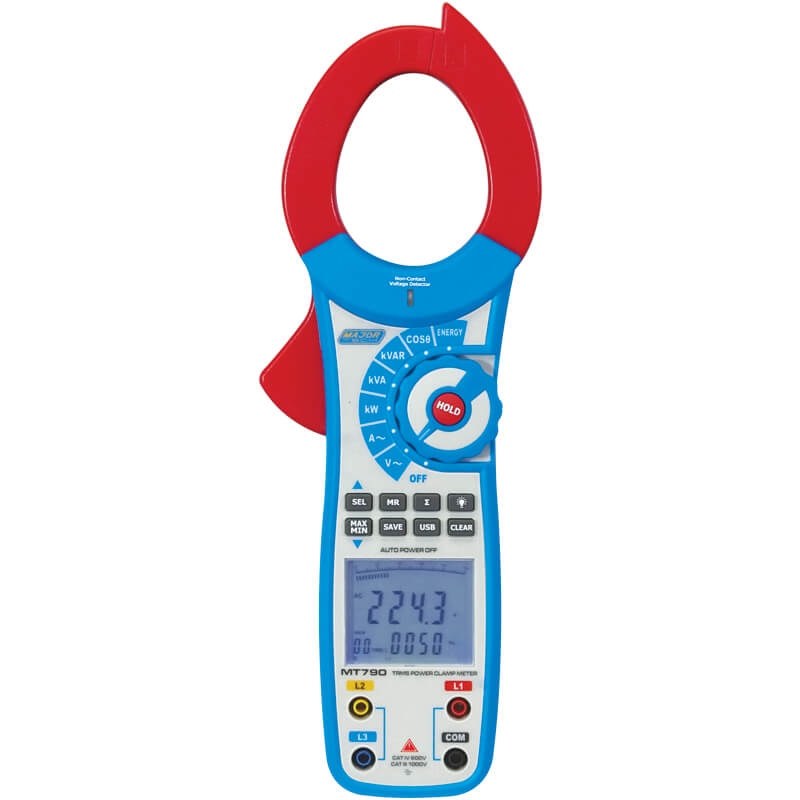 Major Tech True RMS 3-Phase Power Clamp Meter MT790