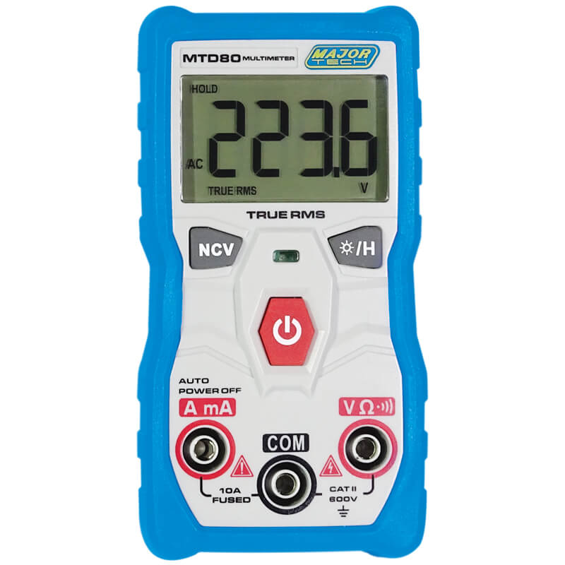 Major Tech TRMS AC/DC Auto Ranging Compact Multimeter MTD80