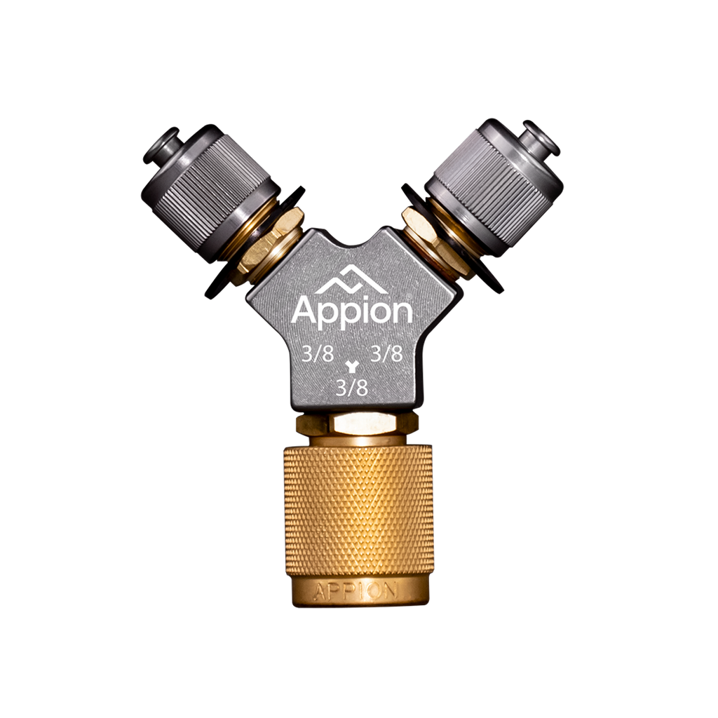 Appion High Speed Y-Fitting for Recovery or Evacuation 3/8" SPDY38