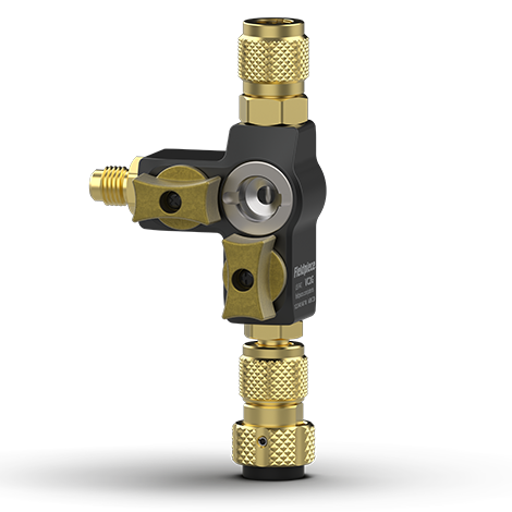 Fieldpiece Valve Core Removal Tool with Dual Ball Valve and Sight Glass VC2GE