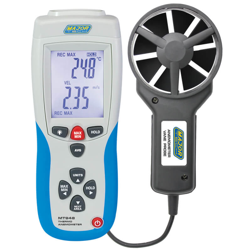 Major Tech CFM/CMM Thermo Anemometer MT948