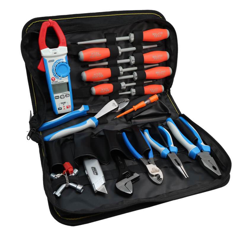 Major Tech Tool Kit with Digital Clamp Meter TKE1210