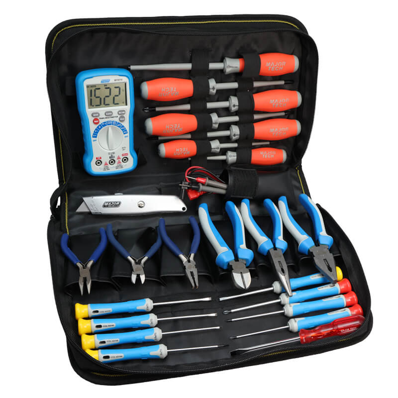 Major Tech Basic Electronic Service Kit with TRMS Multimeter TKE1218N